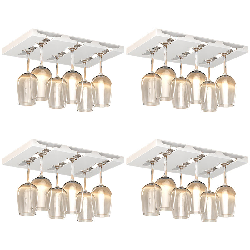 Hanging Modern Wine Rack 9.2"W x 0.8"H Wine Stemware Holder in Black/White