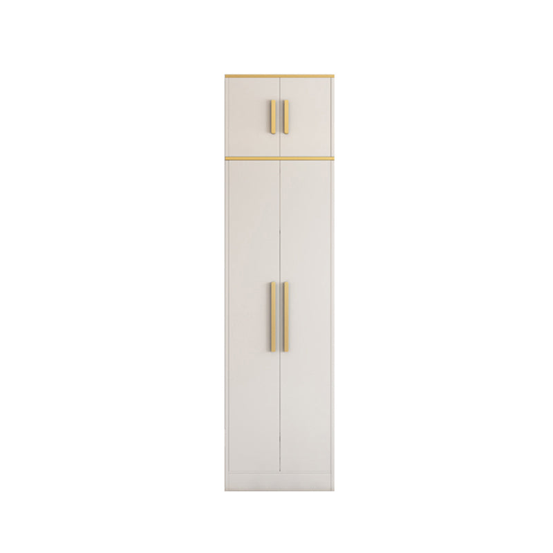 White Wardrobe Cabinet Contemporary Engineered Wood Wardrobe Armoire