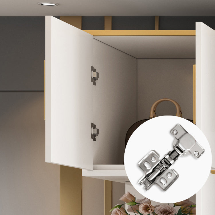 White Wardrobe Cabinet Contemporary Engineered Wood Wardrobe Armoire