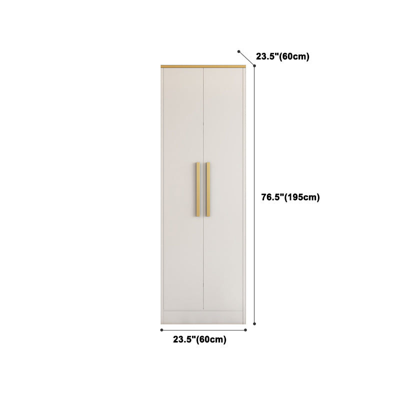 White Wardrobe Cabinet Contemporary Engineered Wood Wardrobe Armoire