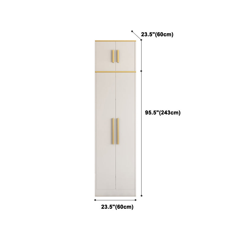 White Wardrobe Cabinet Contemporary Engineered Wood Wardrobe Armoire