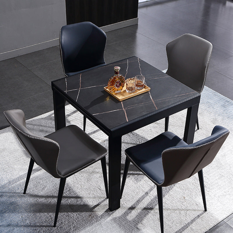 Industrial Square 31.5"W Dinner Table Stone Extendable Dining Room Collection