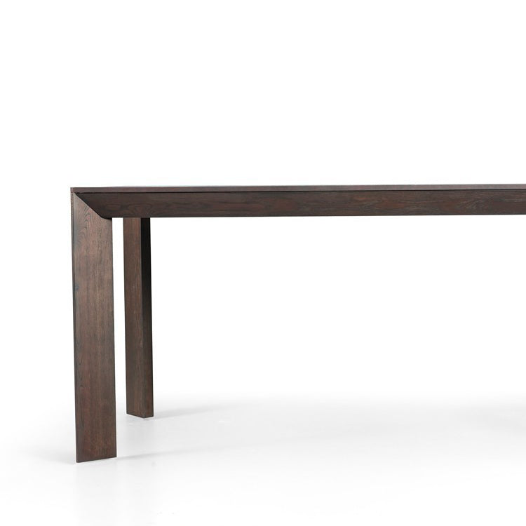 Rectangle 4 Legs Industrial Table Black Color Fixed Table of Pine Solid Wood