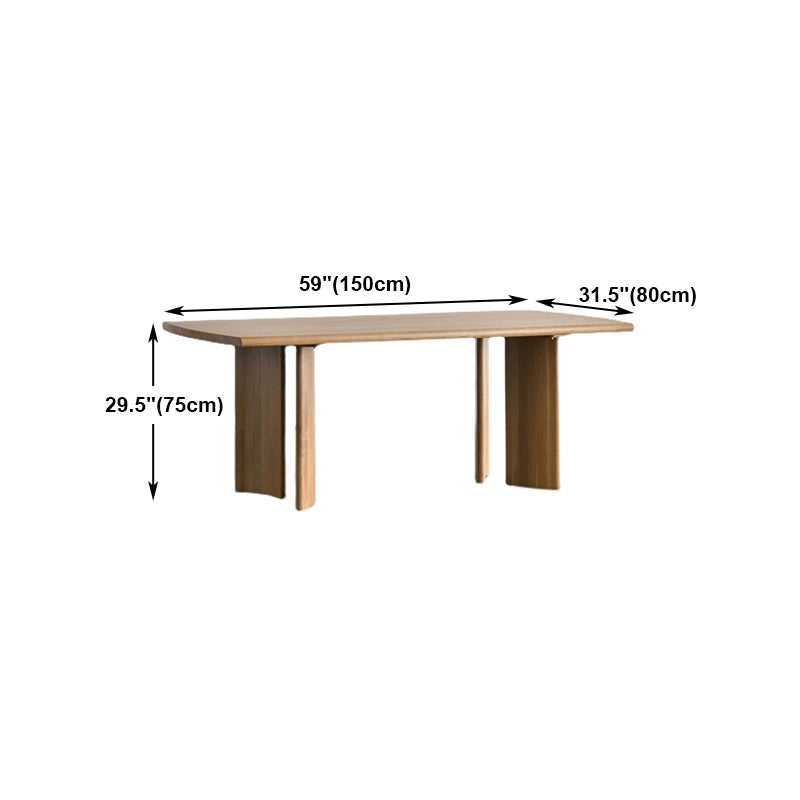 Rectangle Wood Dining Table Modern Ash Table in Nature with 4 Legs
