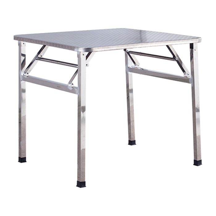 Industrial Style Dining Table Square Stainless Steel Folding Dining Table for Home Use