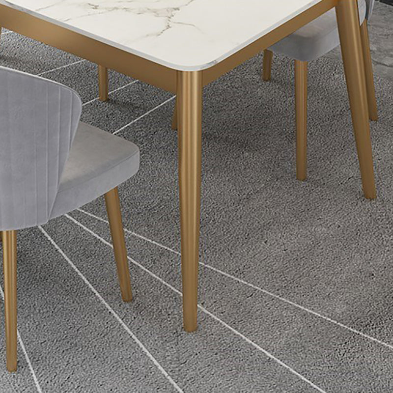 Traditional Luxury Dining Table Rectangle Sintered Stone Table for Home