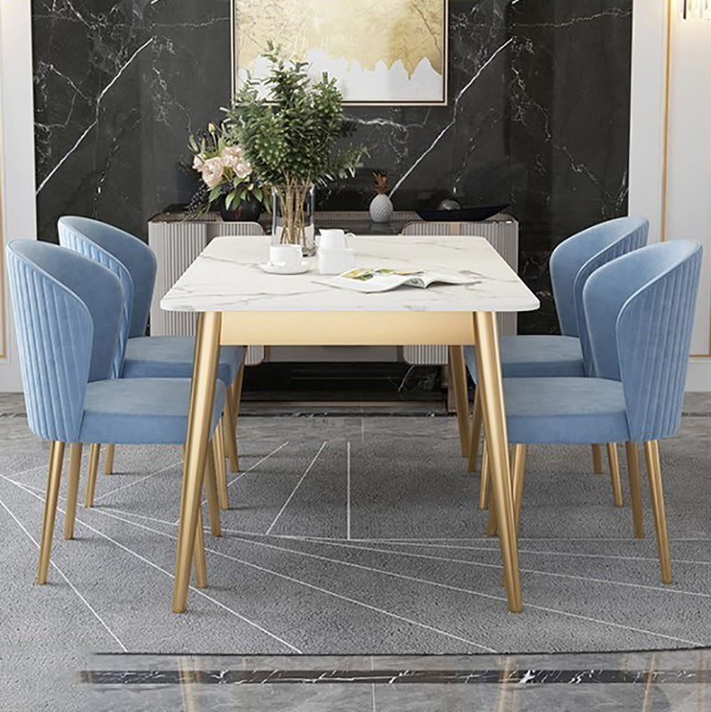 Traditional Luxury Dining Table Rectangle Sintered Stone Table for Home