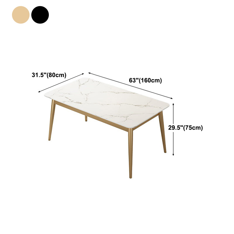 Traditional Luxury Dining Table Rectangle Sintered Stone Table for Home