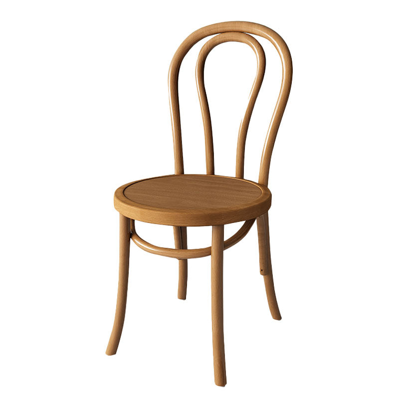Scandinavian Dining Room Armless Chair Wood Windsor Back Dining Side Chair