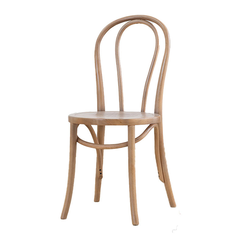 Scandinavian Dining Room Armless Chair Wood Windsor Back Dining Side Chair