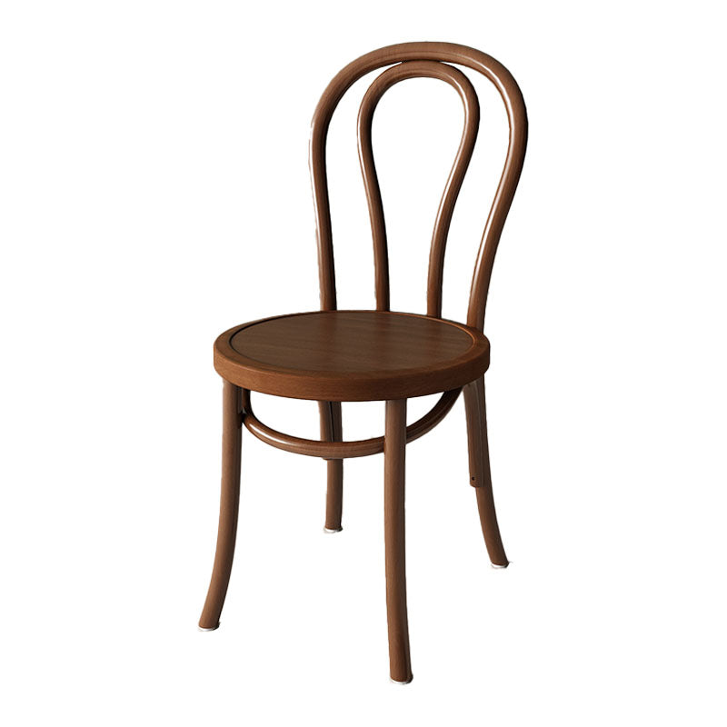 Scandinavian Dining Room Armless Chair Wood Windsor Back Dining Side Chair