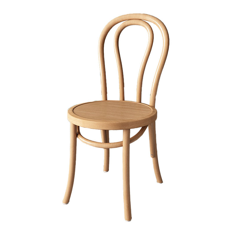 Scandinavian Dining Room Armless Chair Wood Windsor Back Dining Side Chair