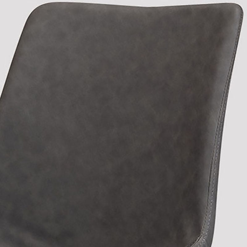 Leather Dining Side Chair Industrial Design Solid Back Dining Side Chairs
