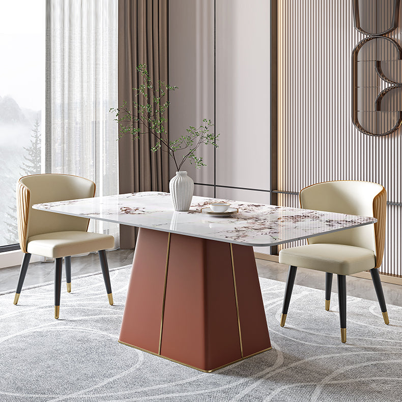 Nordic Glam Style Dining Chairs Armless Side Chairs with Wooden Legs