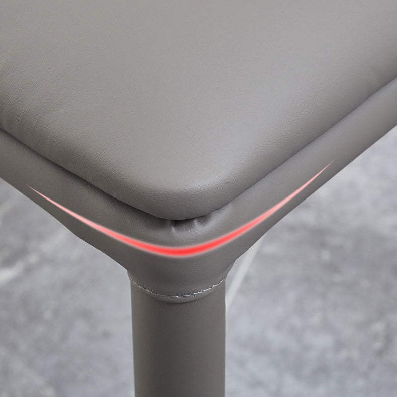 Leather Contemporary Indoor-Outdoor Dining Chair Solid Back Side Chair