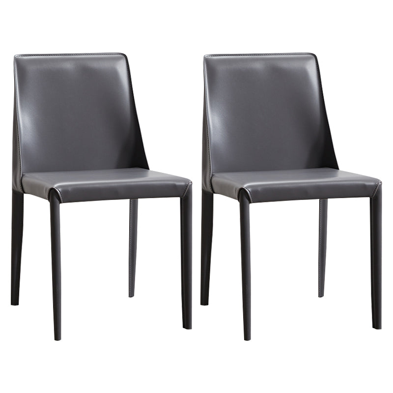 Leather Modern Contemporary Indoor-Outdoor Side Chair Parsons Chair