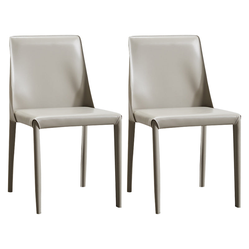 Leather Modern Contemporary Indoor-Outdoor Side Chair Parsons Chair