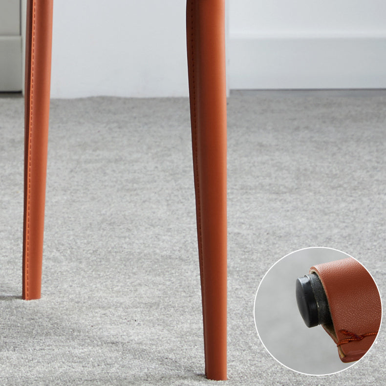 Leather Modern Contemporary Indoor-Outdoor Side Chair Parsons Chair