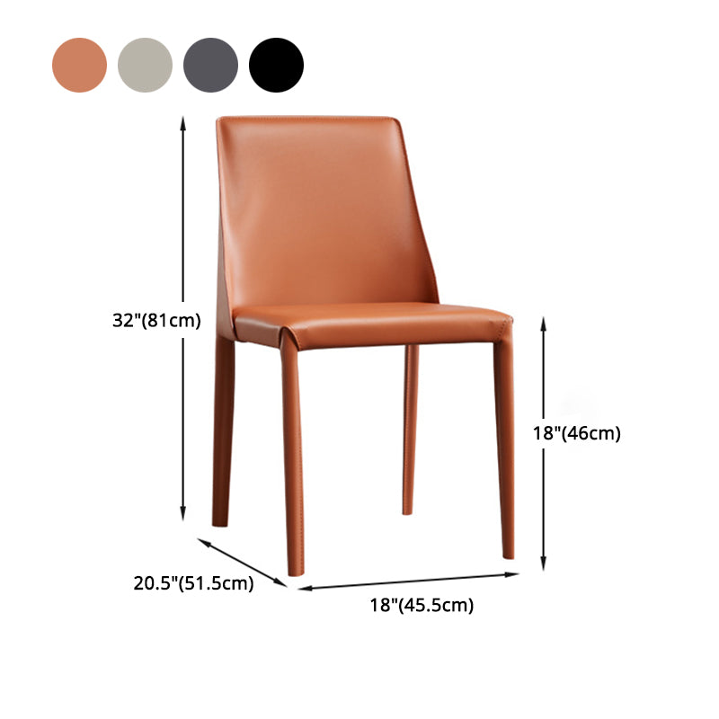 Leather Modern Contemporary Indoor-Outdoor Side Chair Parsons Chair