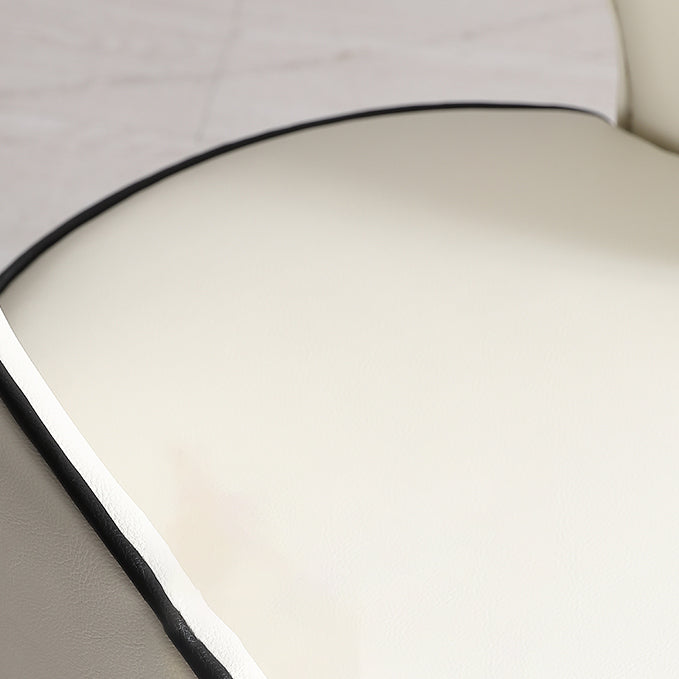 Glam Style Arm Chair Wood Open Back Dining Side Chair for Kitchen with Upholstered