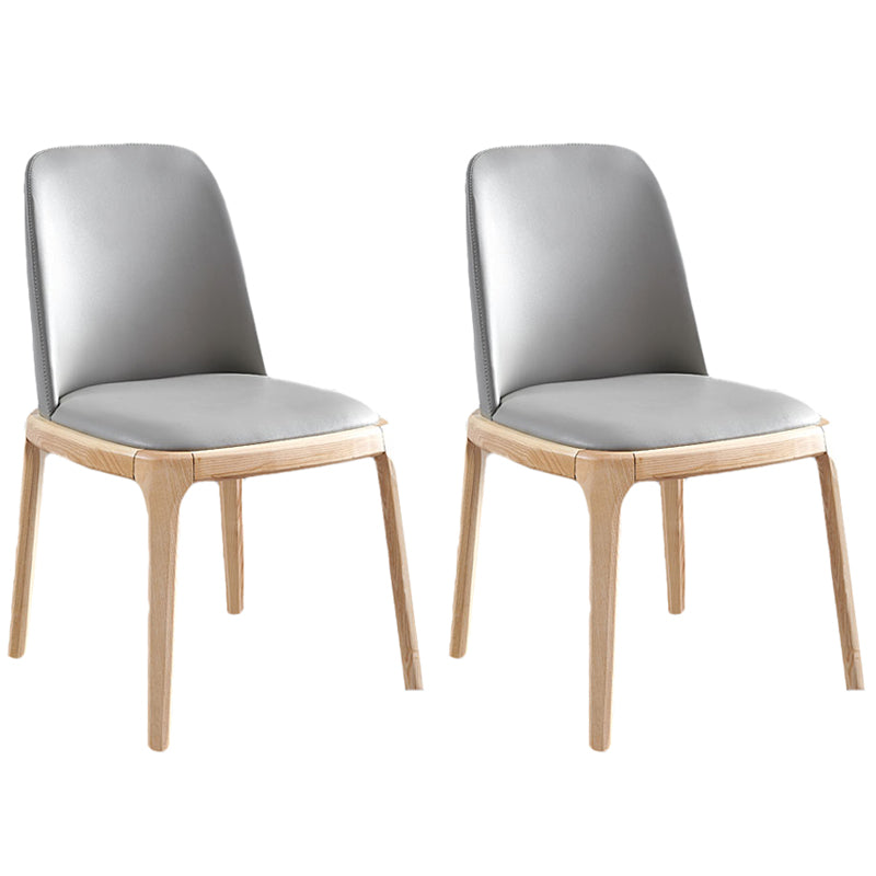 Modern Dining Room Side Chairs Ash Wood Armless Chairs for Home
