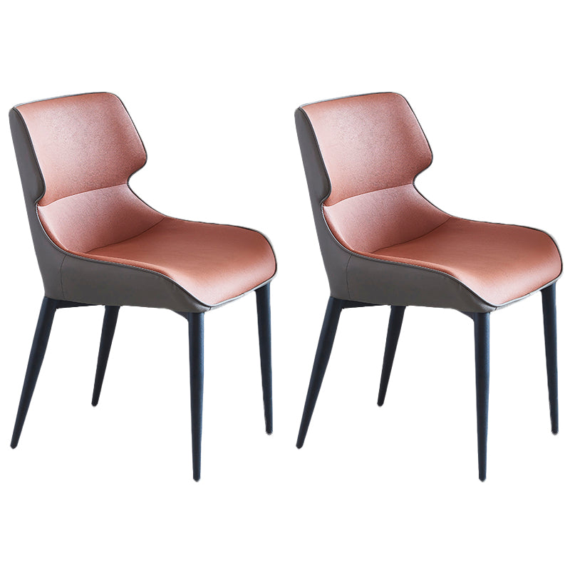 Modern Dining Room Side Chairs Faux Leather Armless Chairs for Home