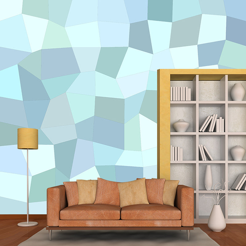 Decorative Wallpaper Illustration Moisture Resistant Geometric Wall Mural