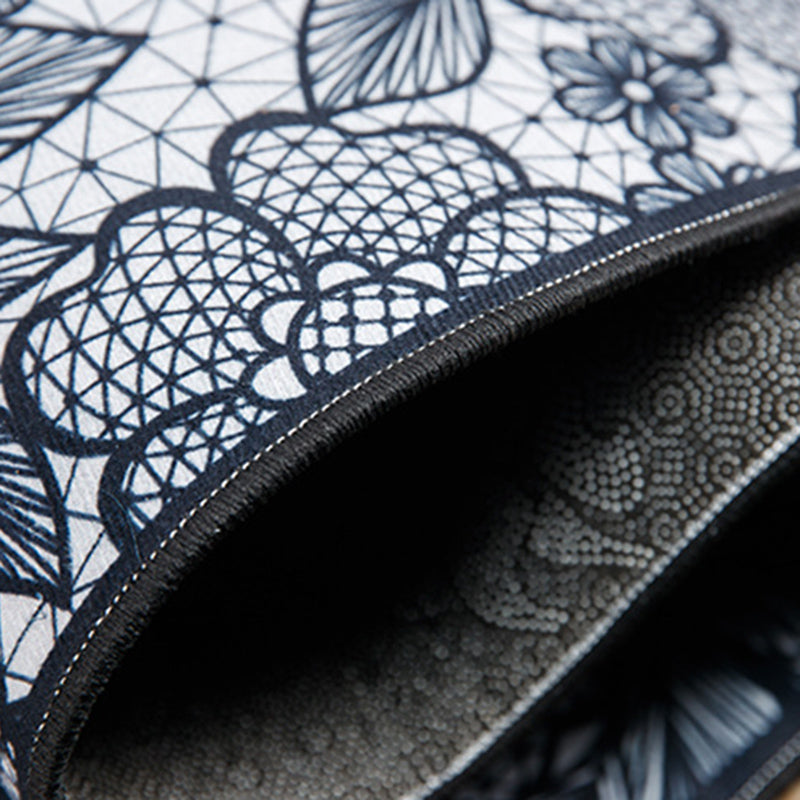 Leisure Carpet Modern Abstract Print Carpet Washable Polyester Rug with Non-Slip Backing