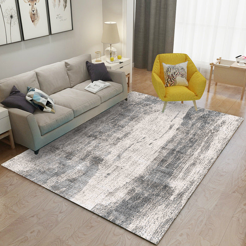 Leisure Carpet Modern Abstract Print Carpet Washable Polyester Rug with Non-Slip Backing