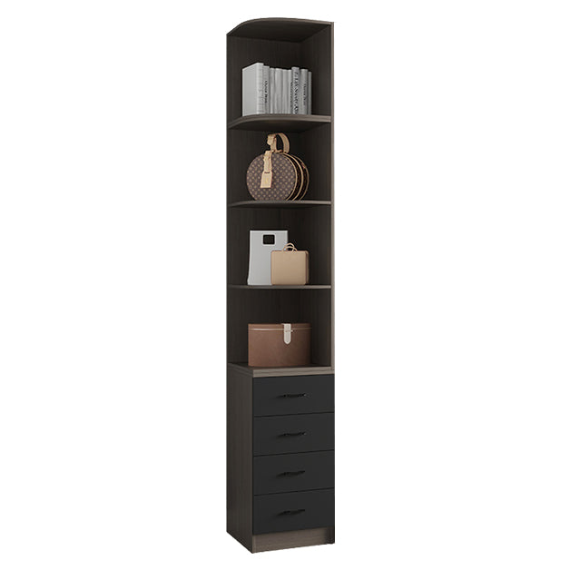 Brown Engineered Wood Wardrobe Closet Contemporary Wardrobe Cabinet
