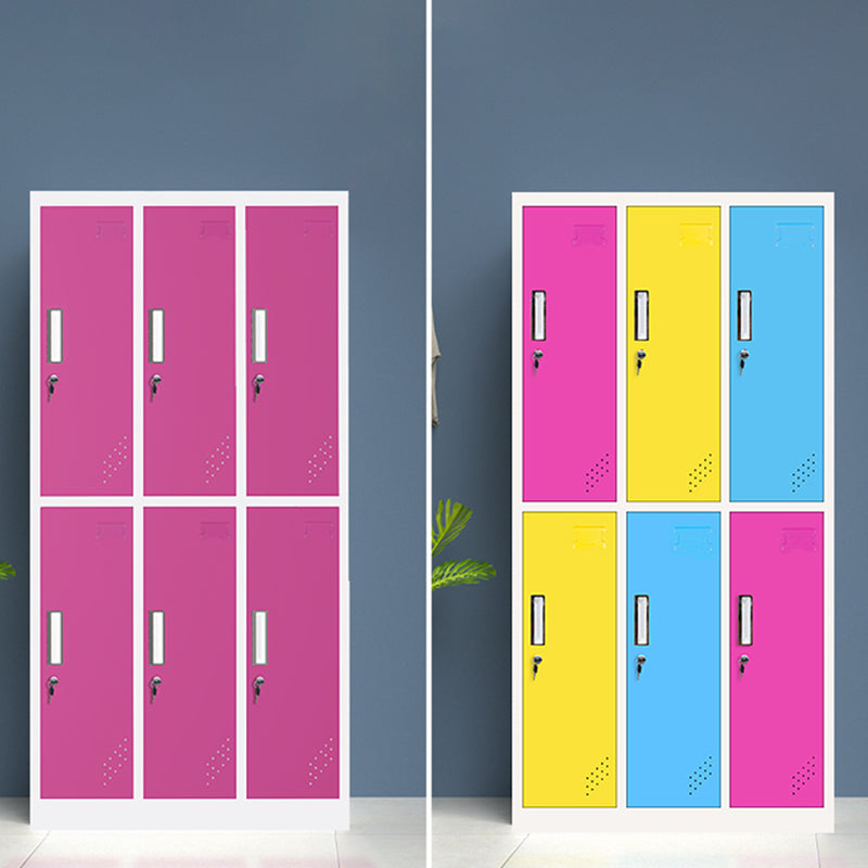 Contemporary Wardrobe Metal Wardrobe Closet with Shelves, 35.43" D x 16.54" W x 70.87" H