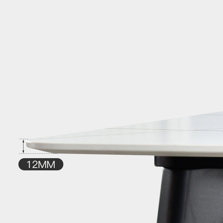 Modern 1/3/4/5/6 Pieces Dinette Set Rectangle White Stone and Wood Dining Set