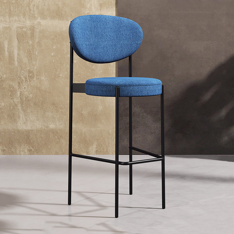 Living Room Upholstered Bar Stool Industrial Armless Bar Chair