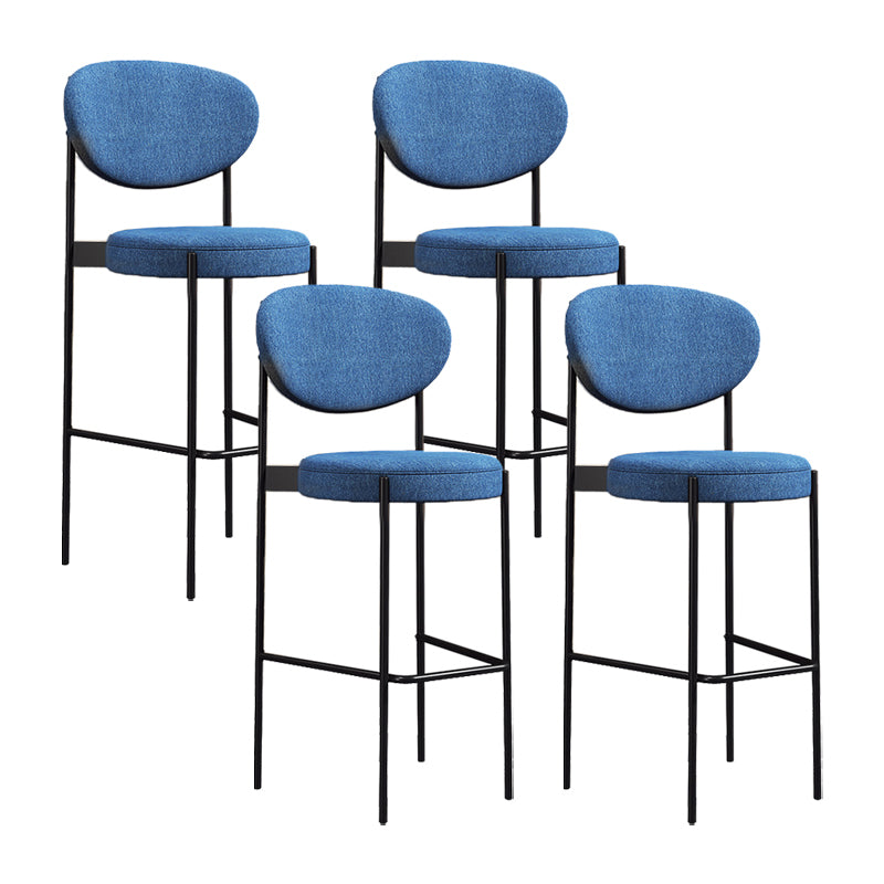 Living Room Upholstered Bar Stool Industrial Armless Bar Chair