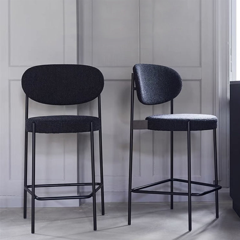 Living Room Upholstered Bar Stool Industrial Armless Bar Chair