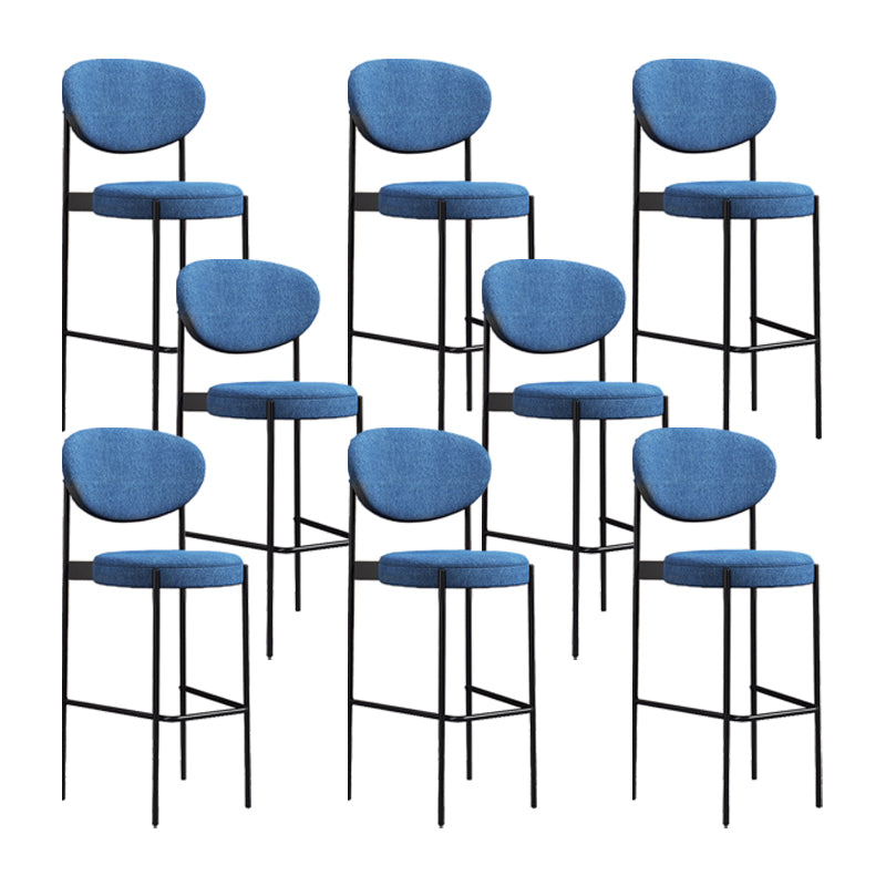 Living Room Upholstered Bar Stool Industrial Armless Bar Chair