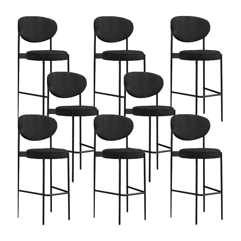Living Room Upholstered Bar Stool Industrial Armless Bar Chair