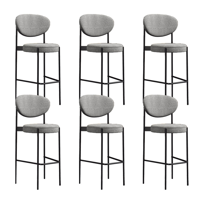 Living Room Upholstered Bar Stool Industrial Armless Bar Chair