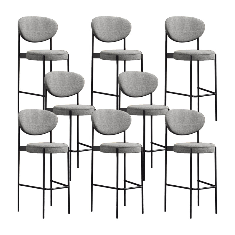 Living Room Upholstered Bar Stool Industrial Armless Bar Chair