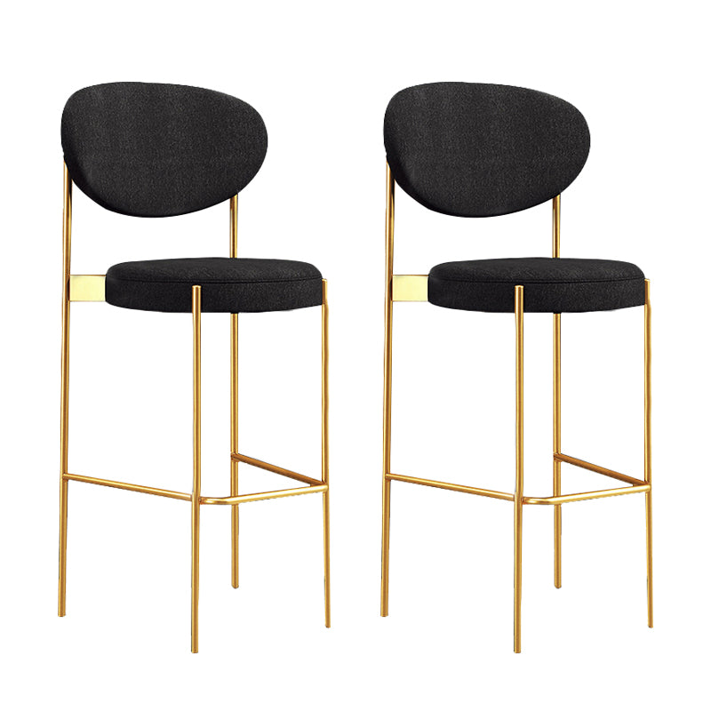 Living Room Upholstered Bar Stool Industrial Armless Bar Chair