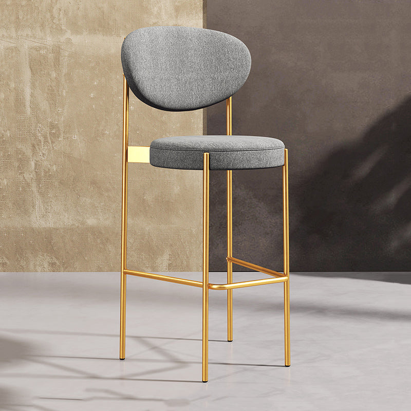 Living Room Upholstered Bar Stool Industrial Armless Bar Chair