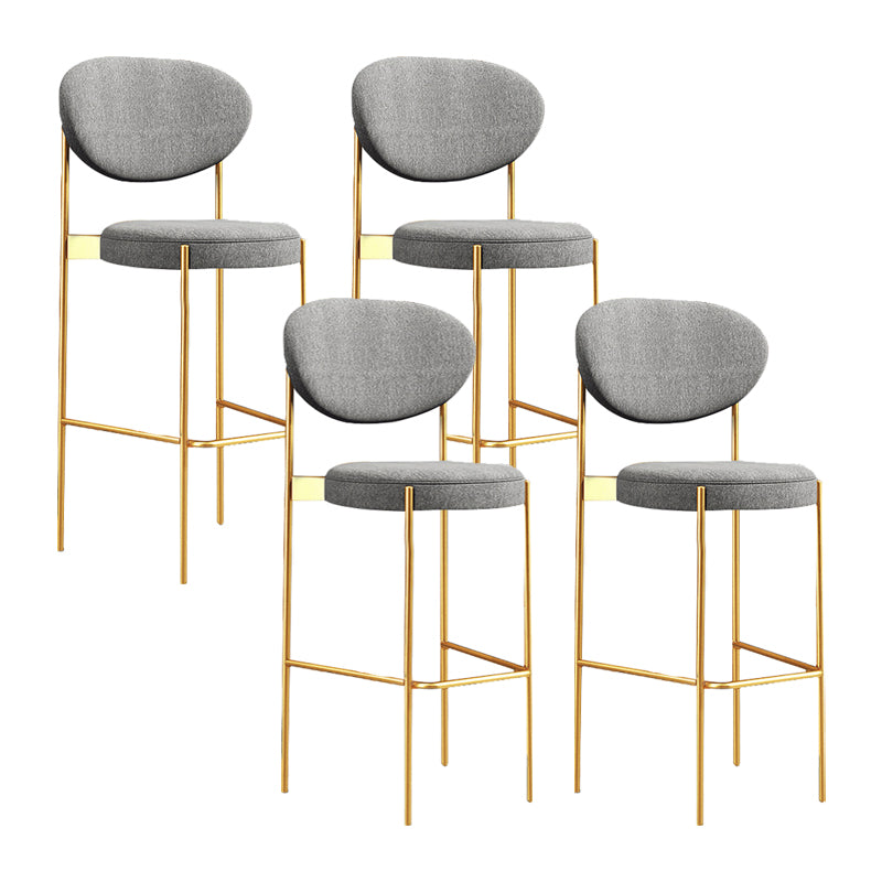 Living Room Upholstered Bar Stool Industrial Armless Bar Chair