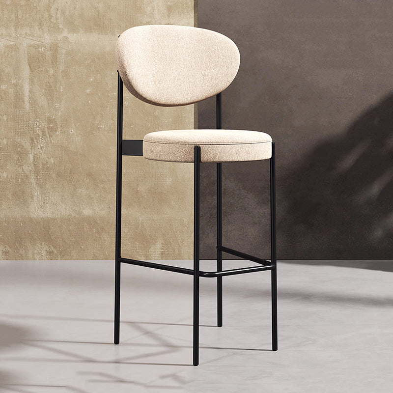 Living Room Upholstered Bar Stool Industrial Armless Bar Chair