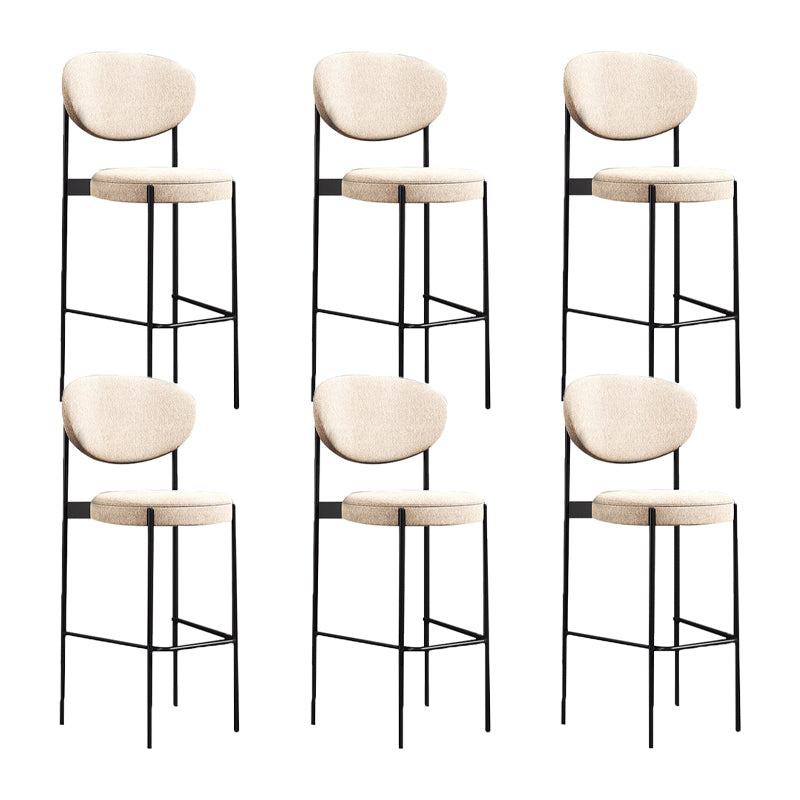 Living Room Upholstered Bar Stool Industrial Armless Bar Chair