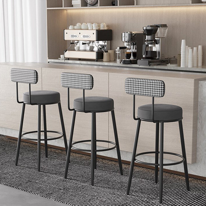 Industrial Footrest Counter Stool Low Back Armless Bar Chair