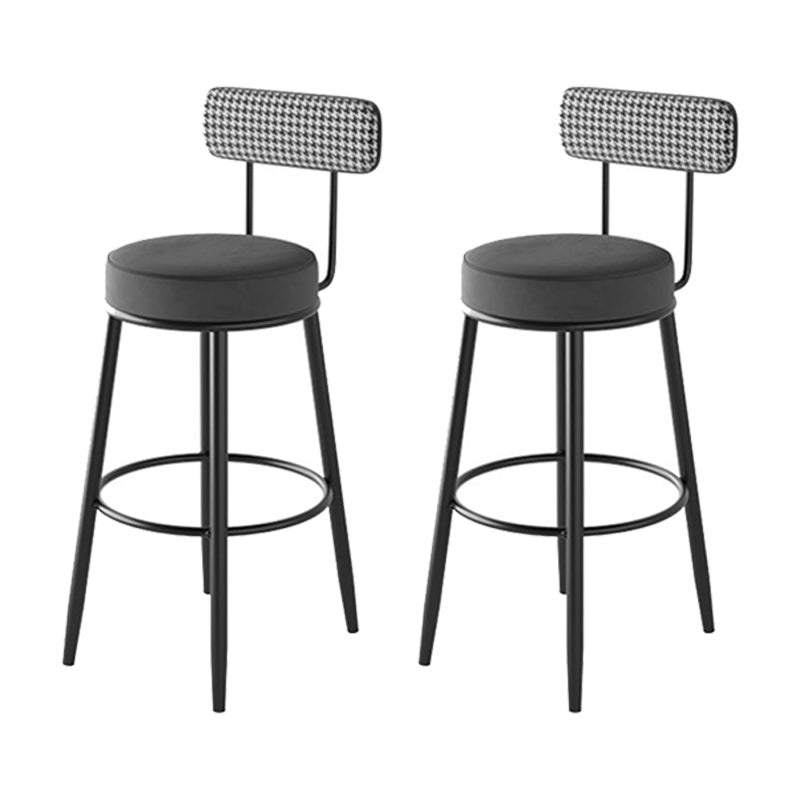 Industrial Footrest Counter Stool Low Back Armless Bar Chair