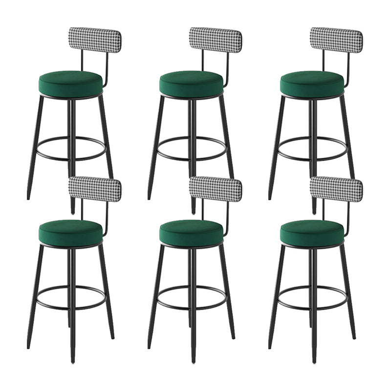 Industrial Footrest Counter Stool Low Back Armless Bar Chair