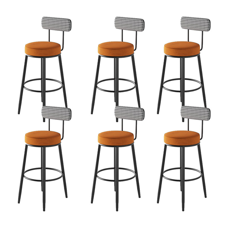 Industrial Footrest Counter Stool Low Back Armless Bar Chair