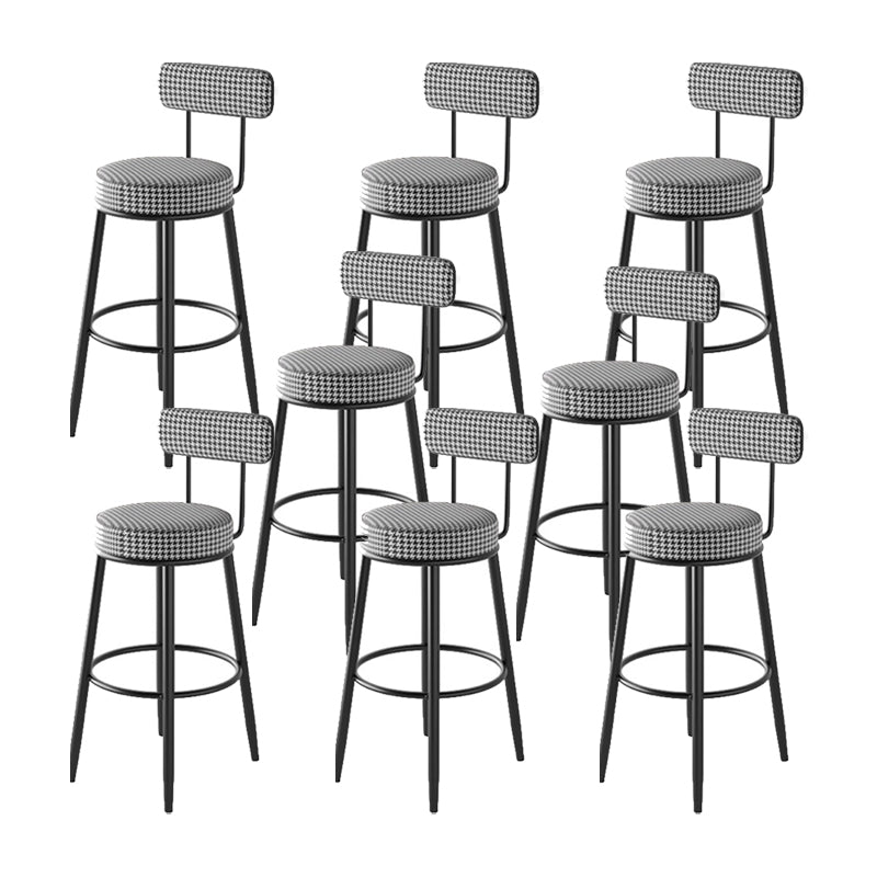 Industrial Footrest Counter Stool Low Back Armless Bar Chair