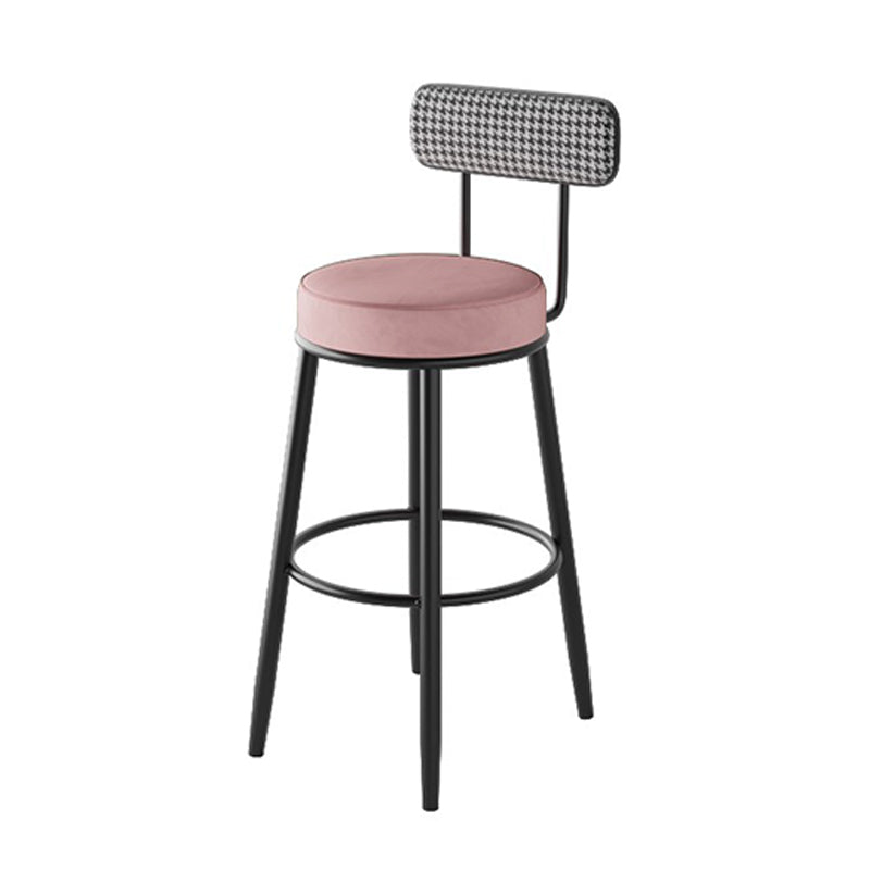 Industrial Footrest Counter Stool Low Back Armless Bar Chair